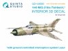 Quinta Studio QD+48580 MiG-21bis early Fishbed-L 3D-Printed & coloured Interior on decal paper (Eduard) (with 3D-printed resin parts) 1/48